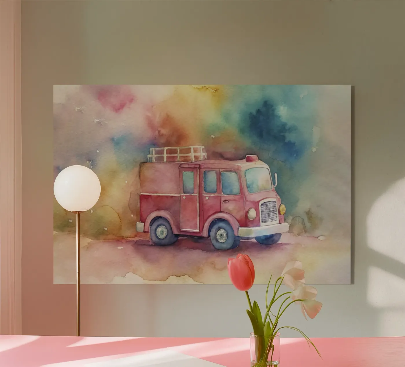 camion de pompiers plexiglas de 🎁 NOBELART