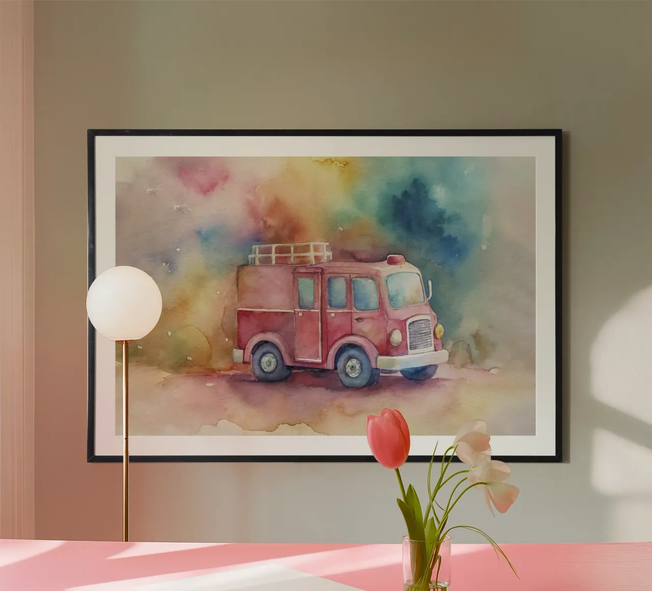 fire truck poster by 🎁 NOBELART