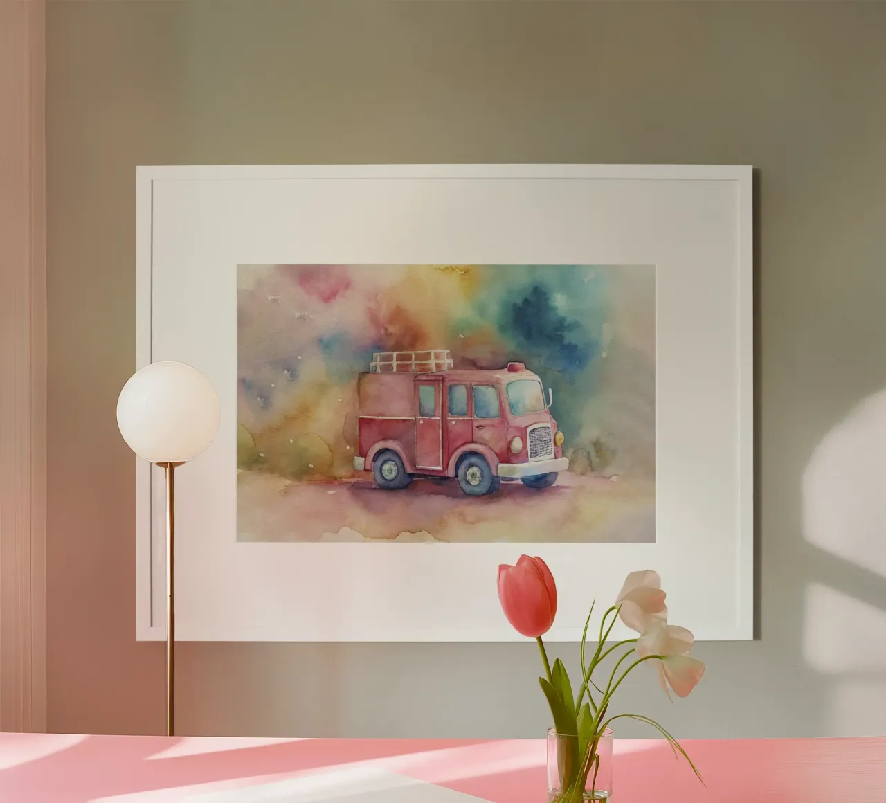 fire truck poster by 🎁 NOBELART