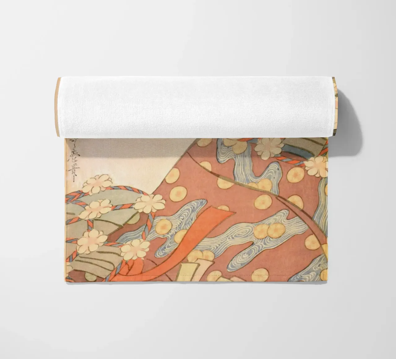 Ukiyo-e: Pittura giapponese - La fanciulla airone di Utamaro telo mare da Aesthetic Muse