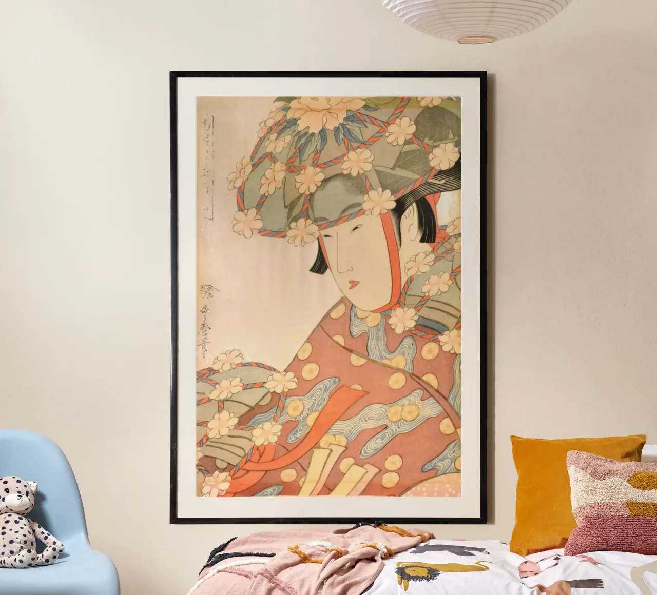 Ukiyo-e: Pittura giapponese - La fanciulla airone di Utamaro poster da Aesthetic Muse