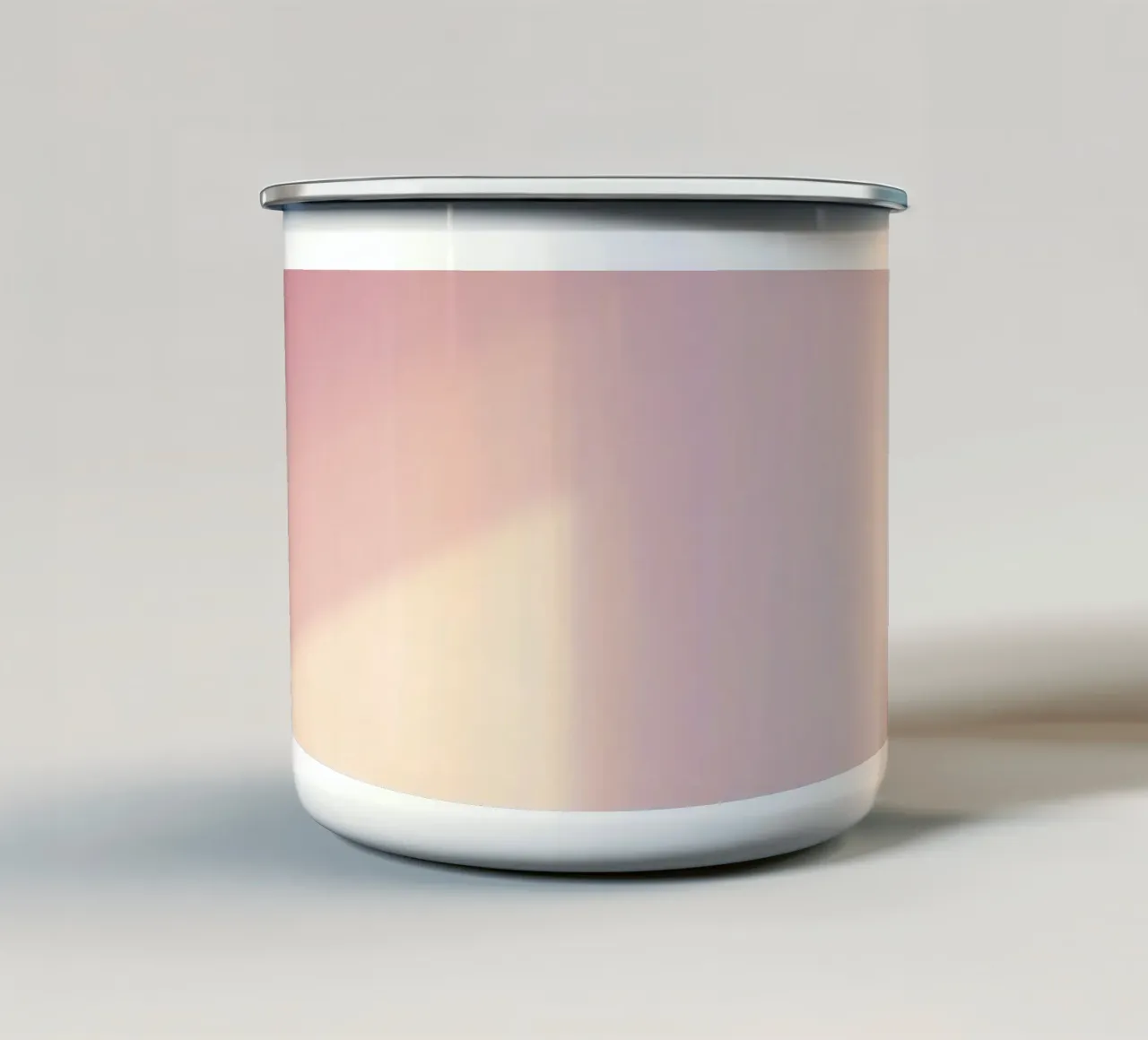 Modern badkamerontwerp met zachte pasteltinten emaille mok van DesignDoodle