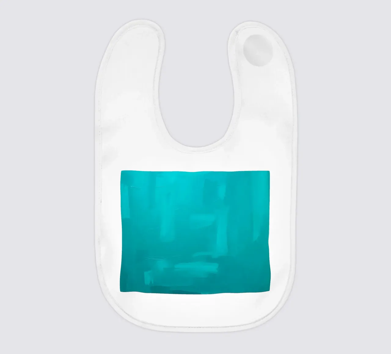 Vivace dipinto astratto turchese con pennellate di colore bavaglino da DesignDoodle