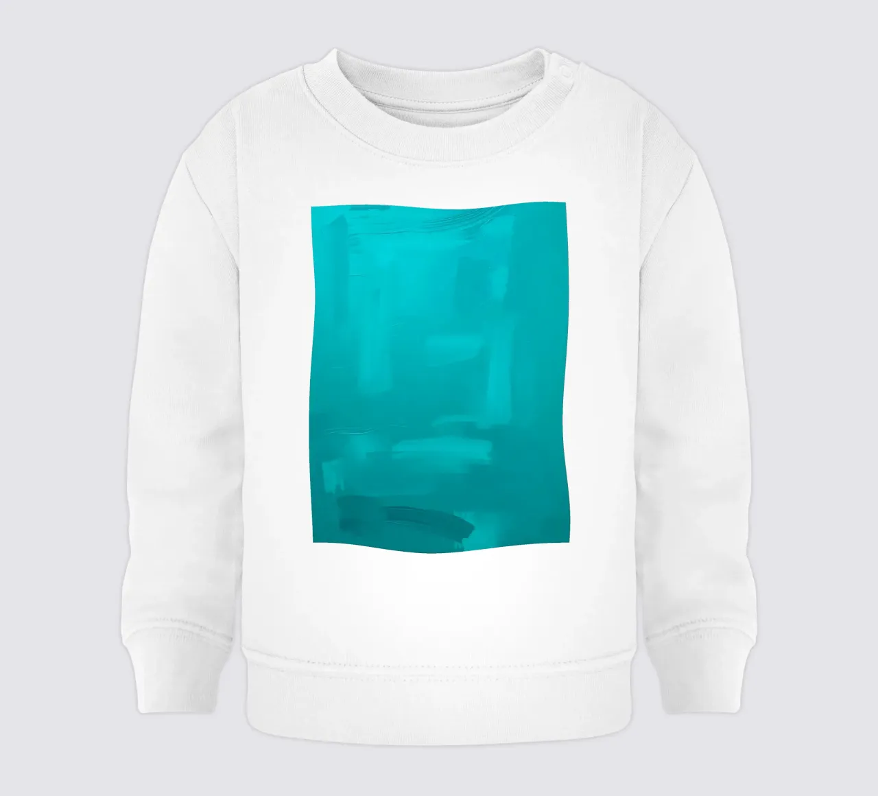 Vivace dipinto astratto turchese con pennellate di colore felpa neonato da DesignDoodle