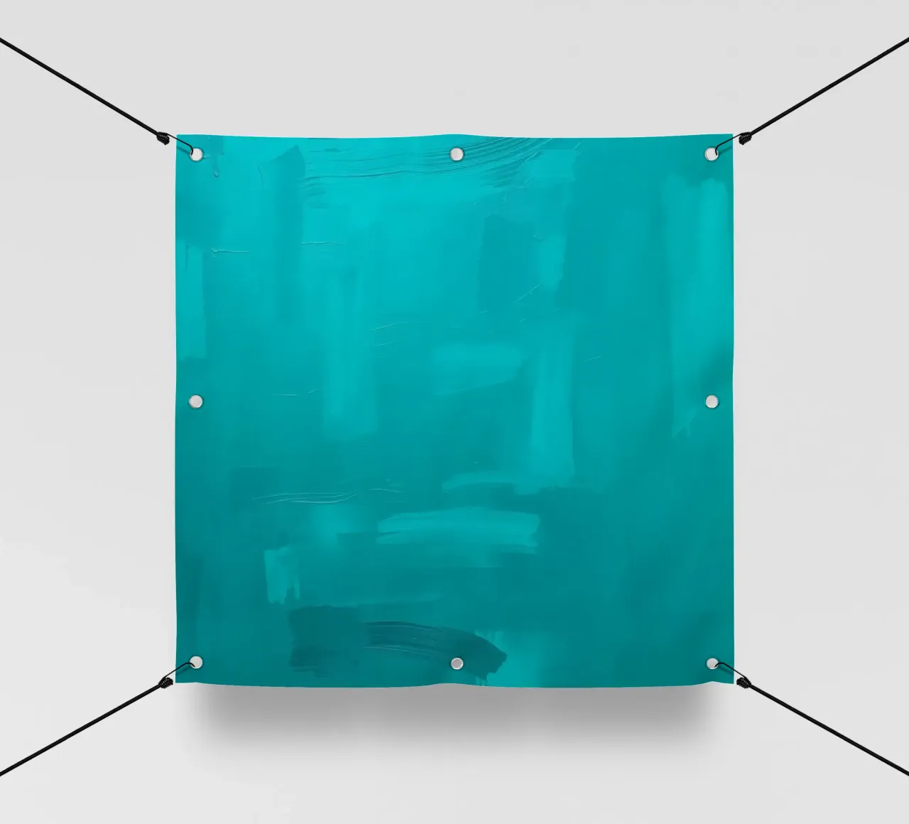 Vivace dipinto astratto turchese con pennellate di colore telo in pvc da DesignDoodle