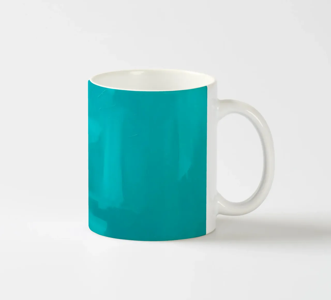 Vivace dipinto astratto turchese con pennellate di colore tazza in ceramica da DesignDoodle