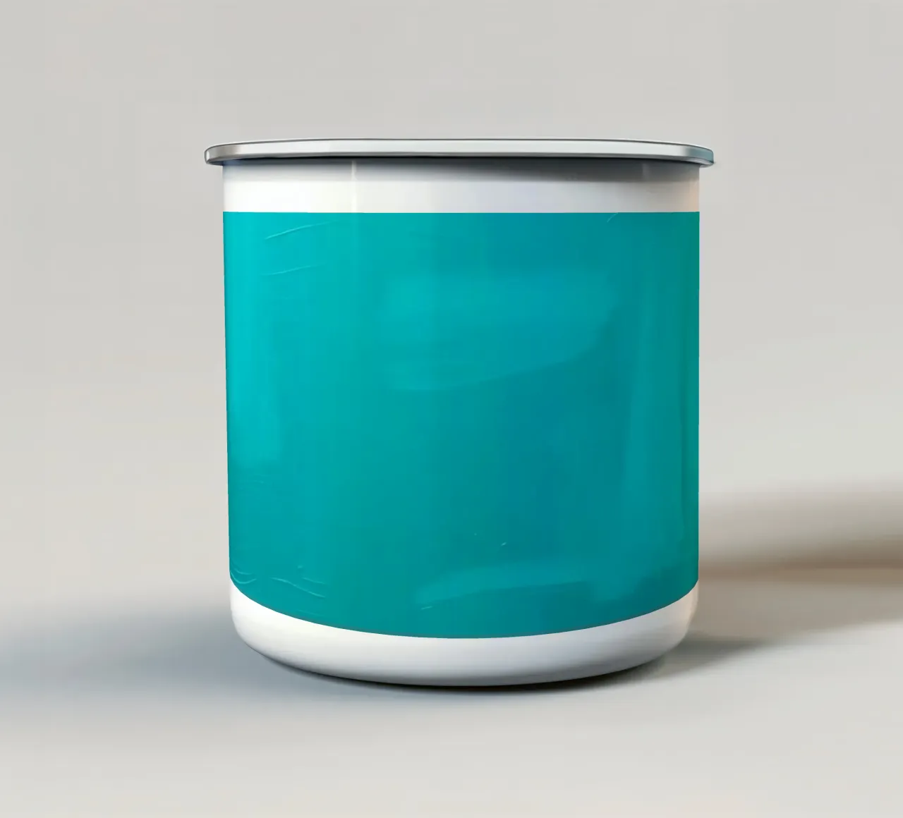 Vivace dipinto astratto turchese con pennellate di colore tazza in smalto da DesignDoodle