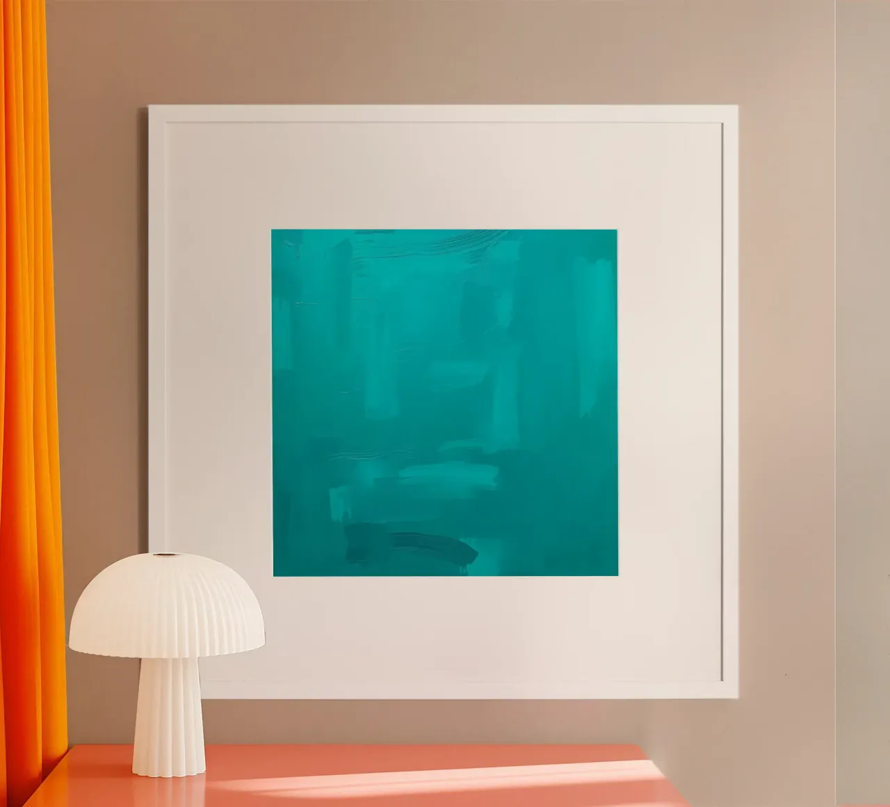 Vivace dipinto astratto turchese con pennellate di colore poster da DesignDoodle