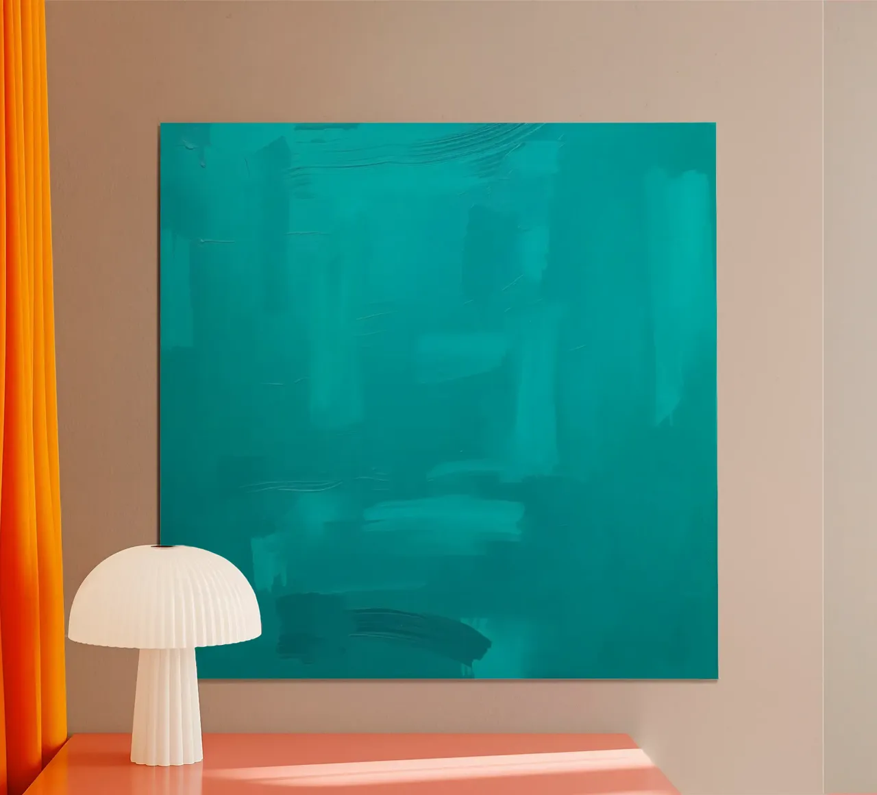 Vivace dipinto astratto turchese con pennellate di colore poster da DesignDoodle