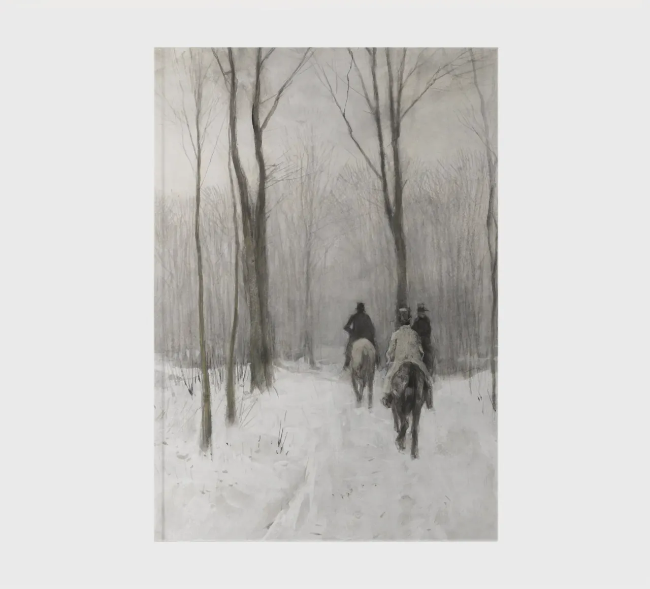 Two Men On Horseback In The Snow notebook by vintageshop