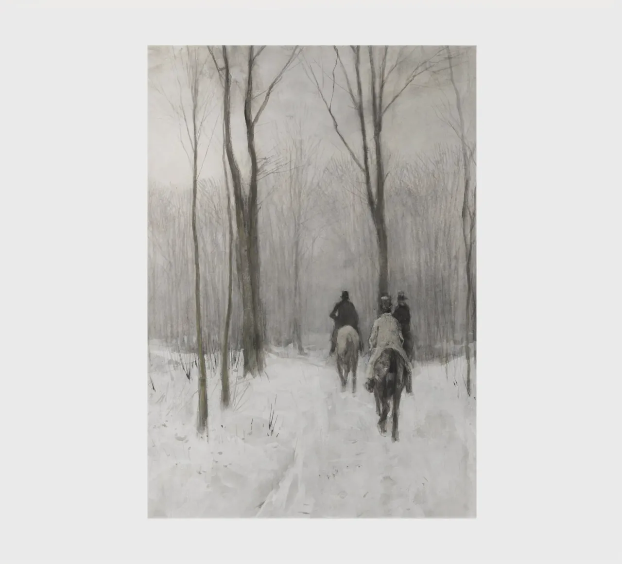 Two Men On Horseback In The Snow notebook by vintageshop