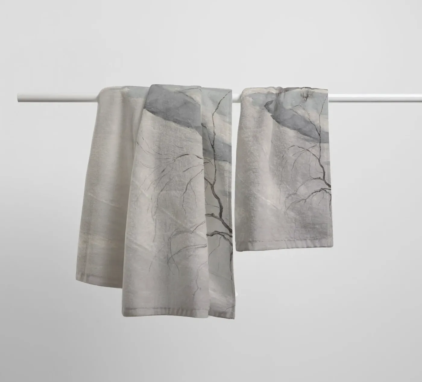 Winter Scene badhanddoek van vintageshop