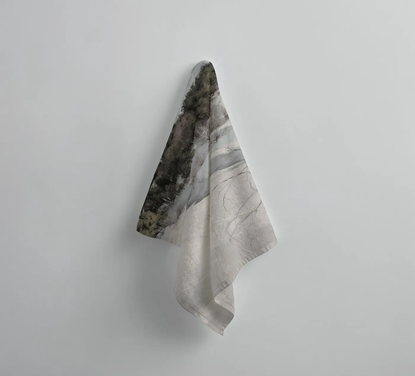 Winter Scene badhanddoek van vintageshop