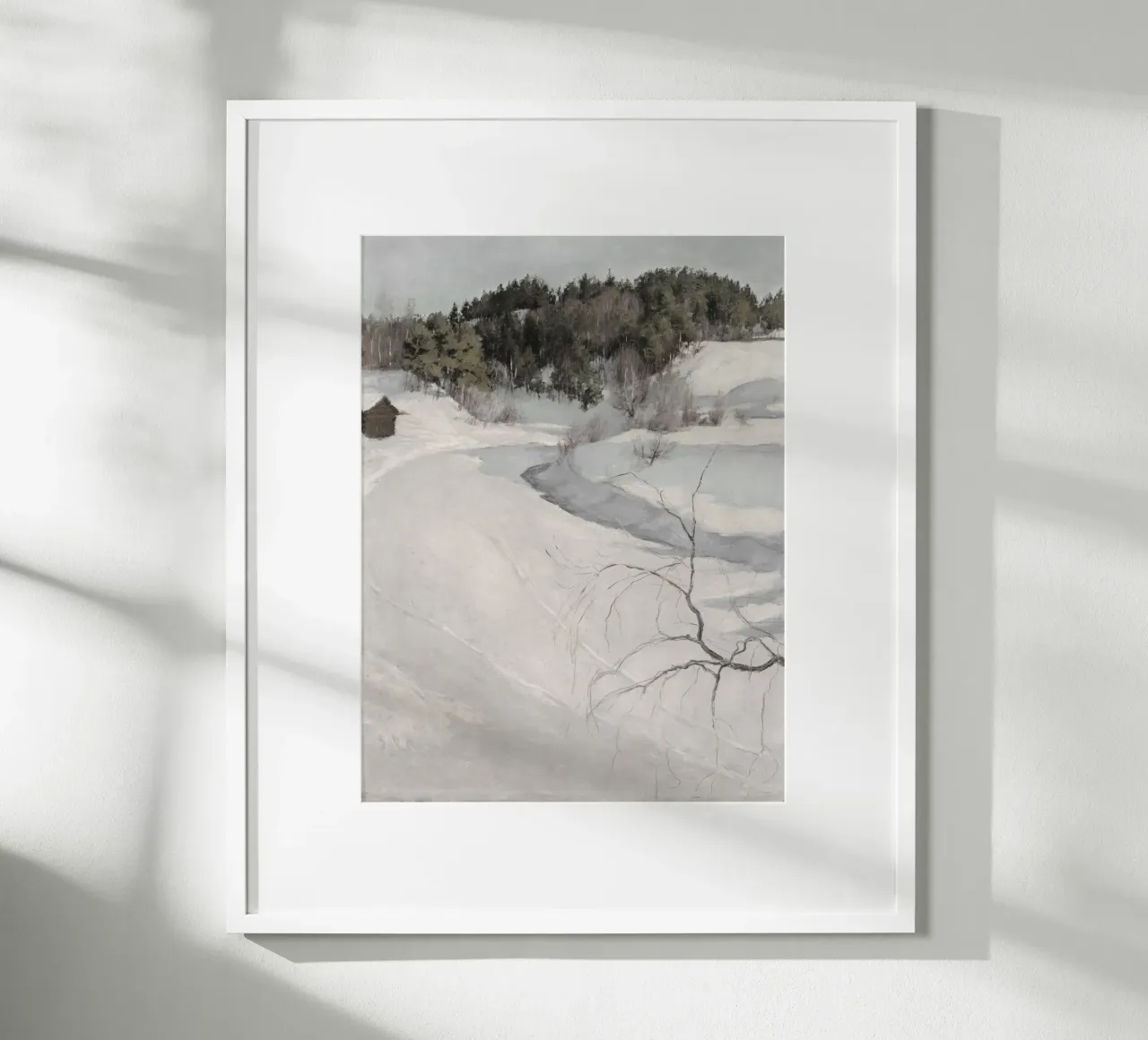 Winter Scene poster con telaio in alluminio da vintageshop