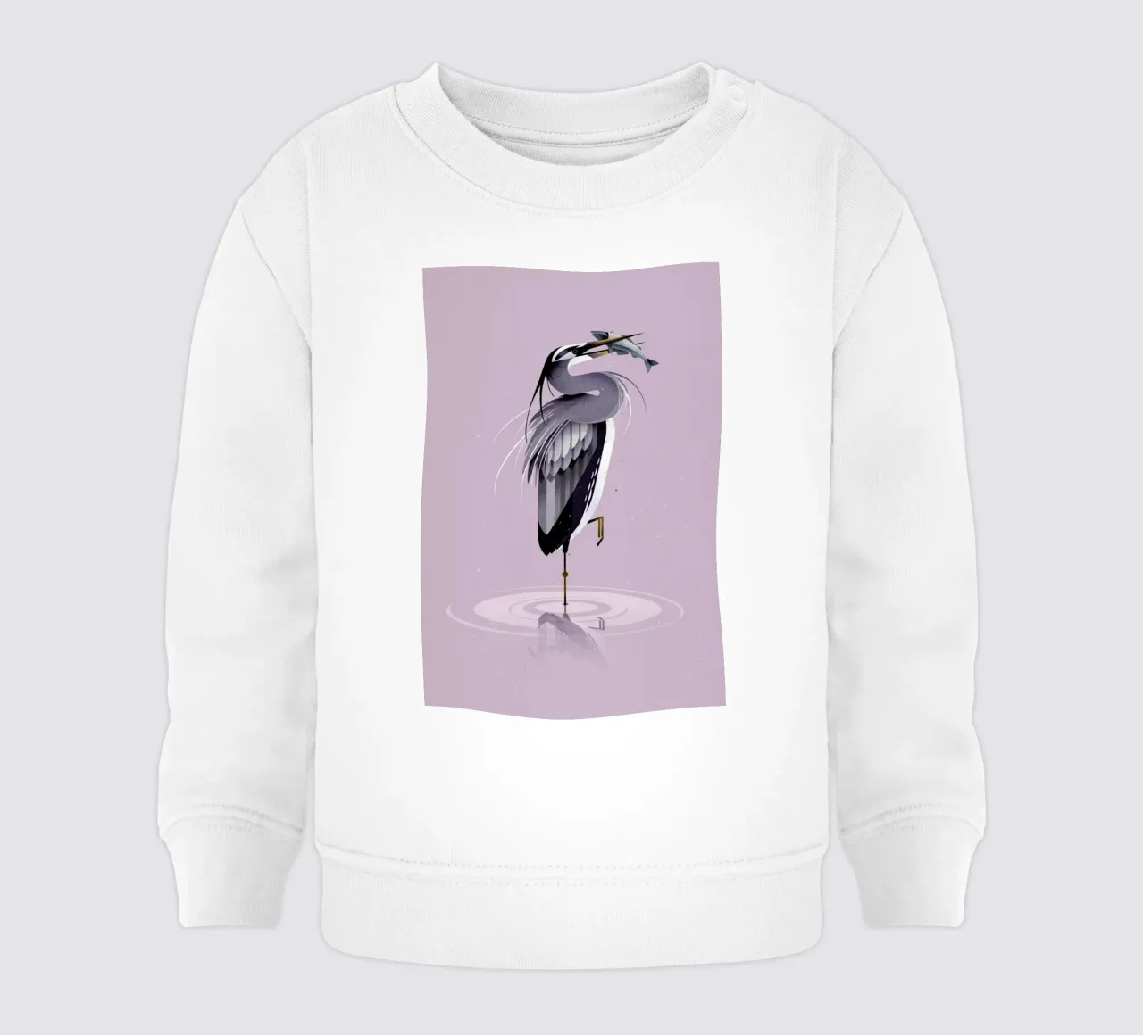 Grey Heron felpa neonato da Dieter Braun