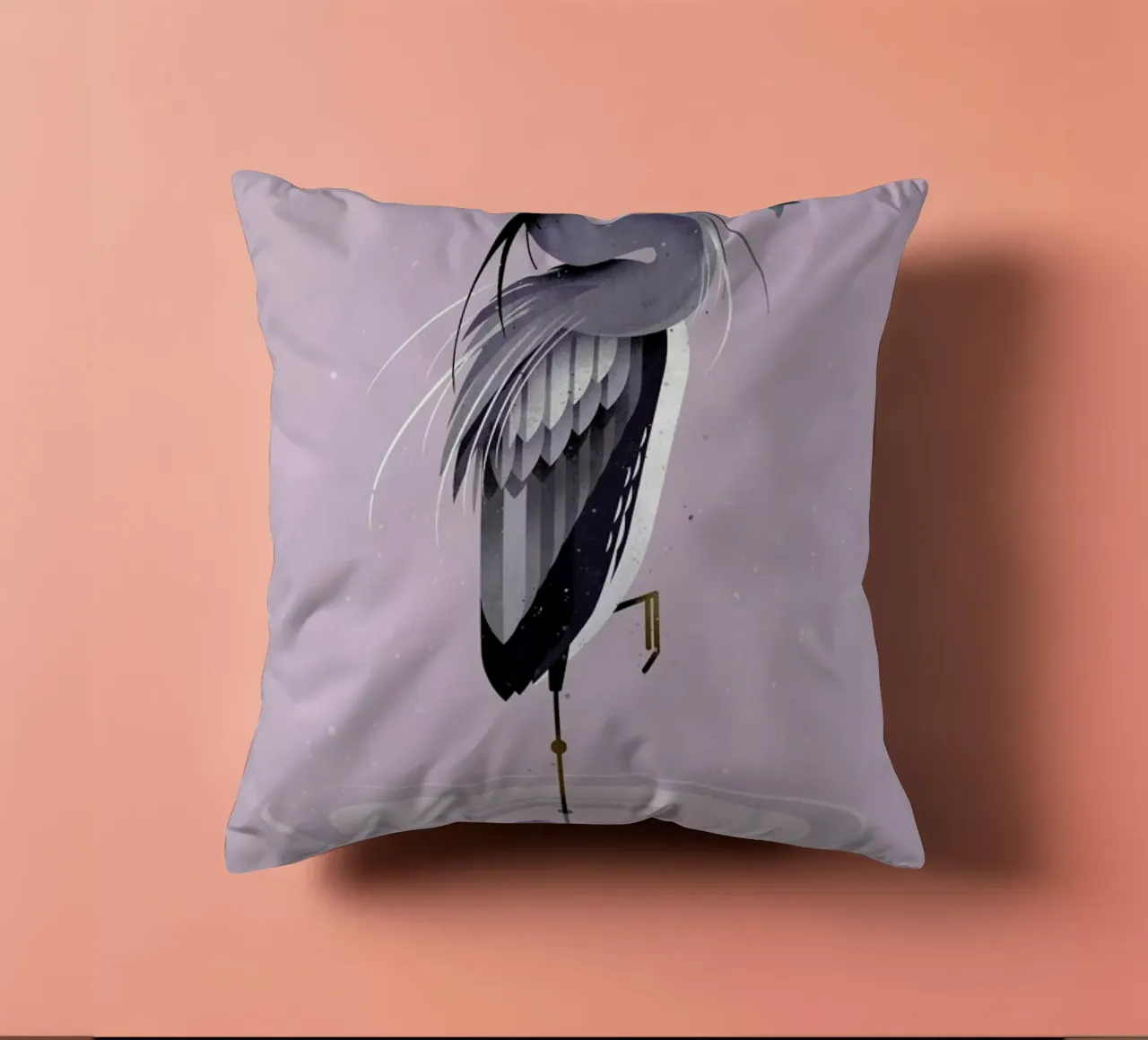 Grey Heron cuscino da Dieter Braun