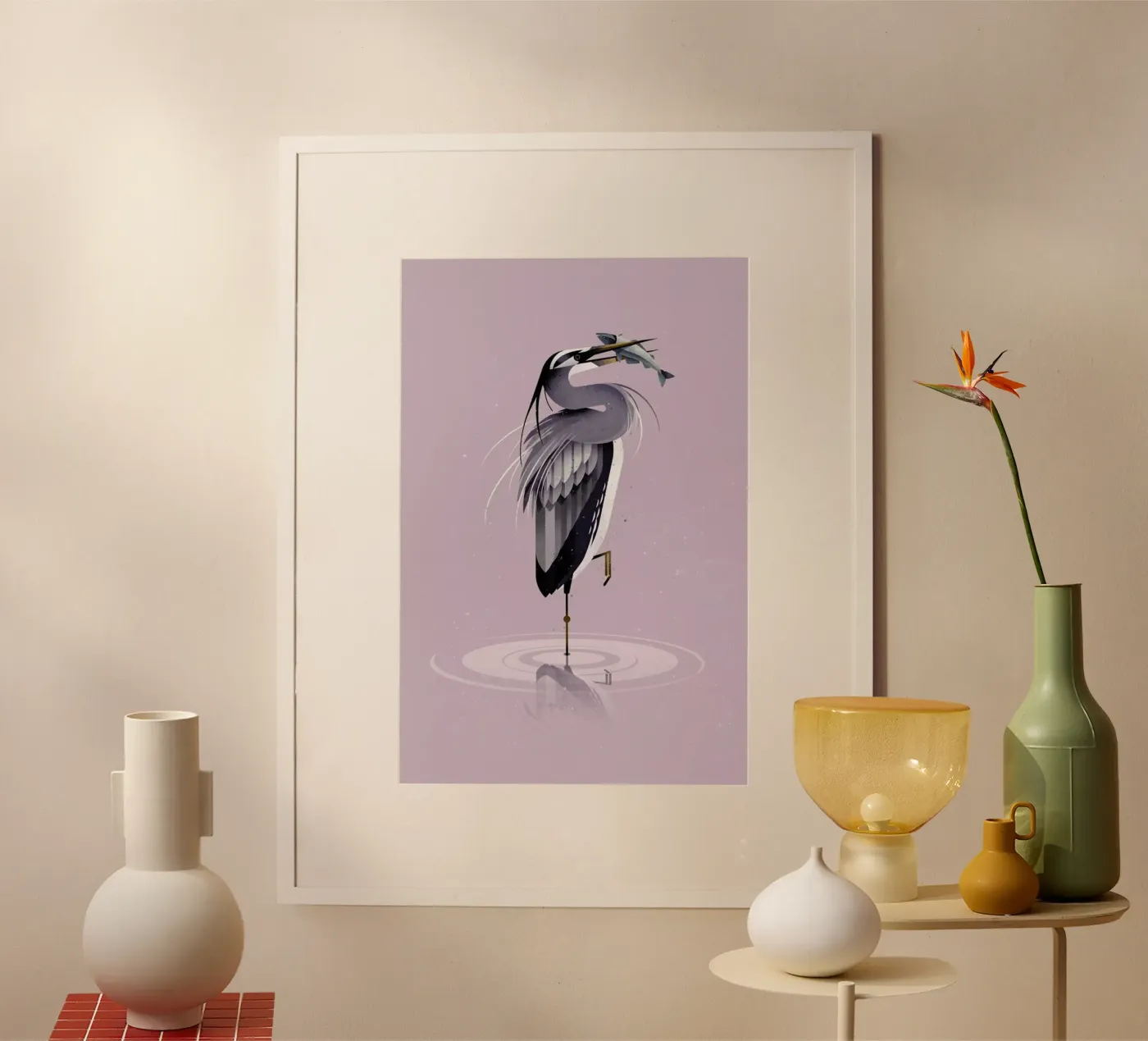 Grey Heron poster da Dieter Braun