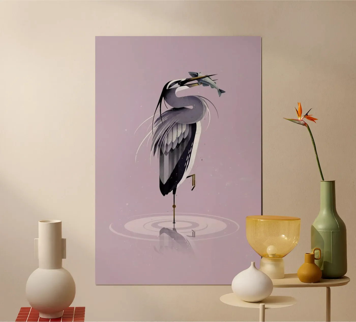 Grey Heron poster da Dieter Braun