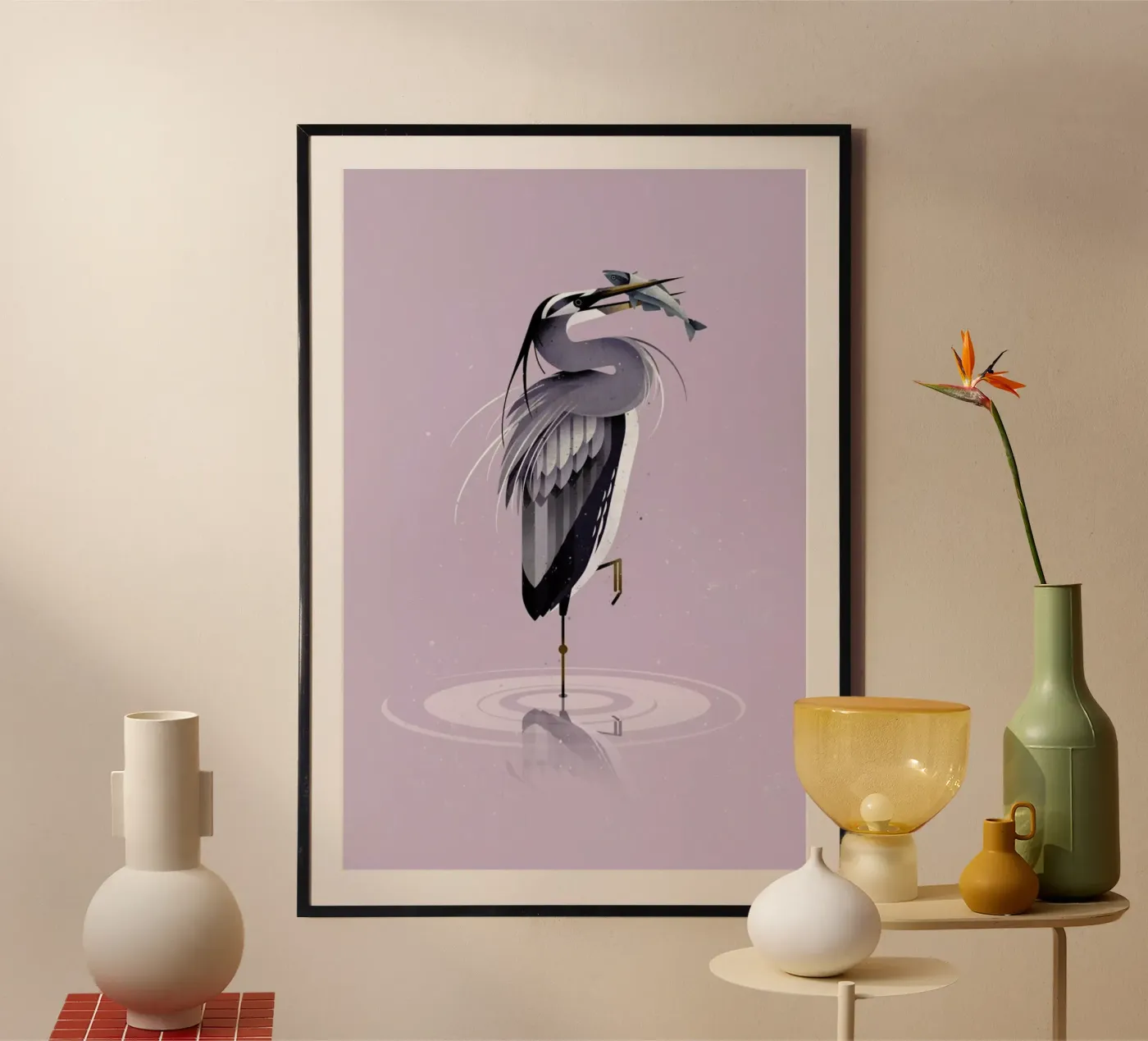 Grey Heron poster da Dieter Braun