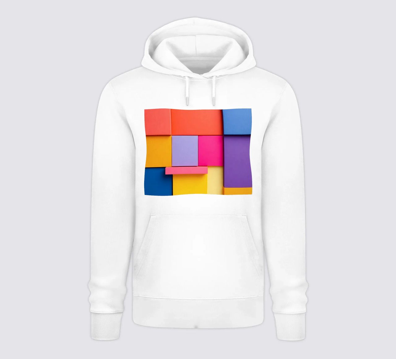 Forme geometriche colorate creano un vivace design astratto felpa con cappuccio da DesignDoodle