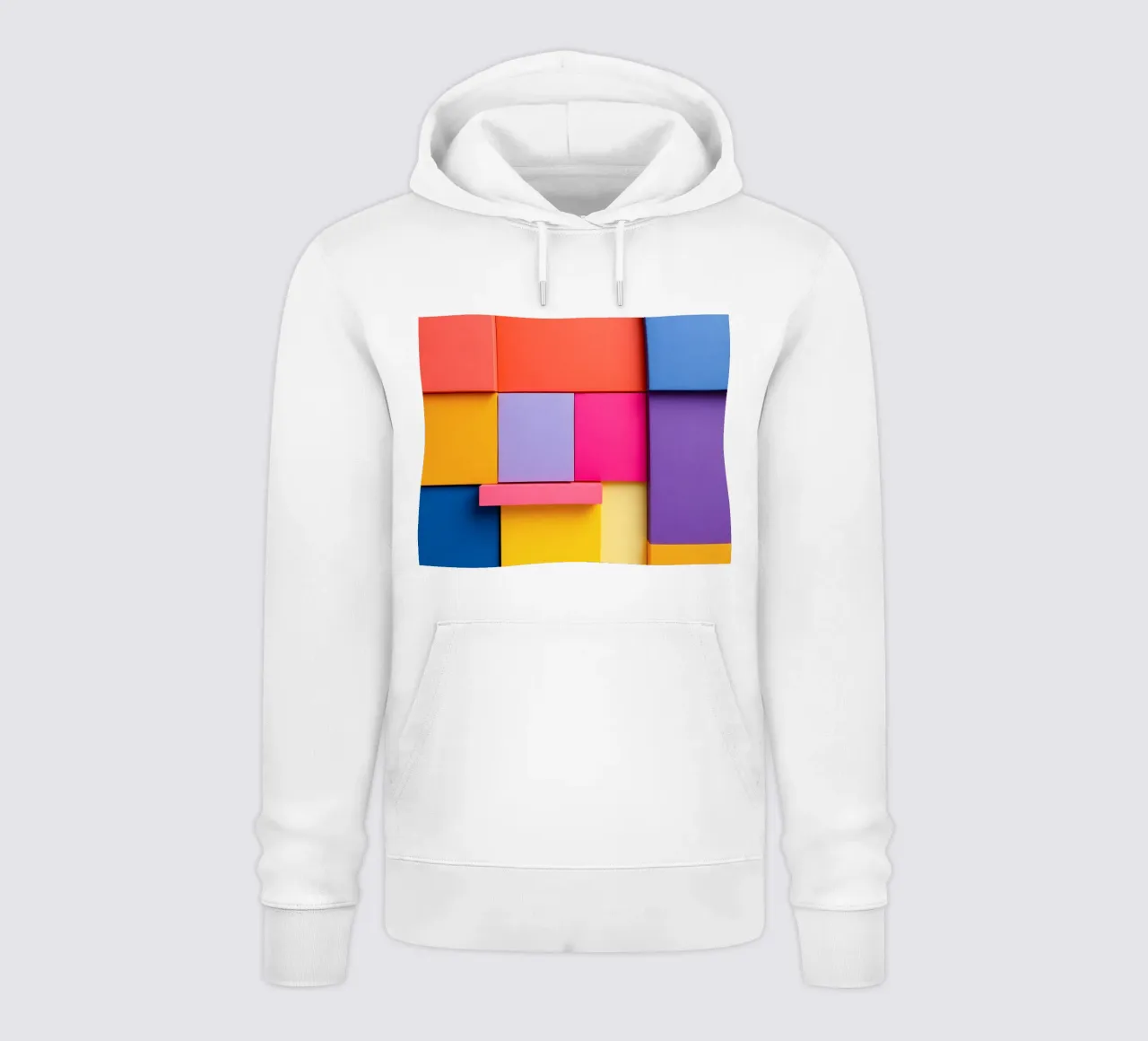 Forme geometriche colorate creano un vivace design astratto felpa con cappuccio da DesignDoodle