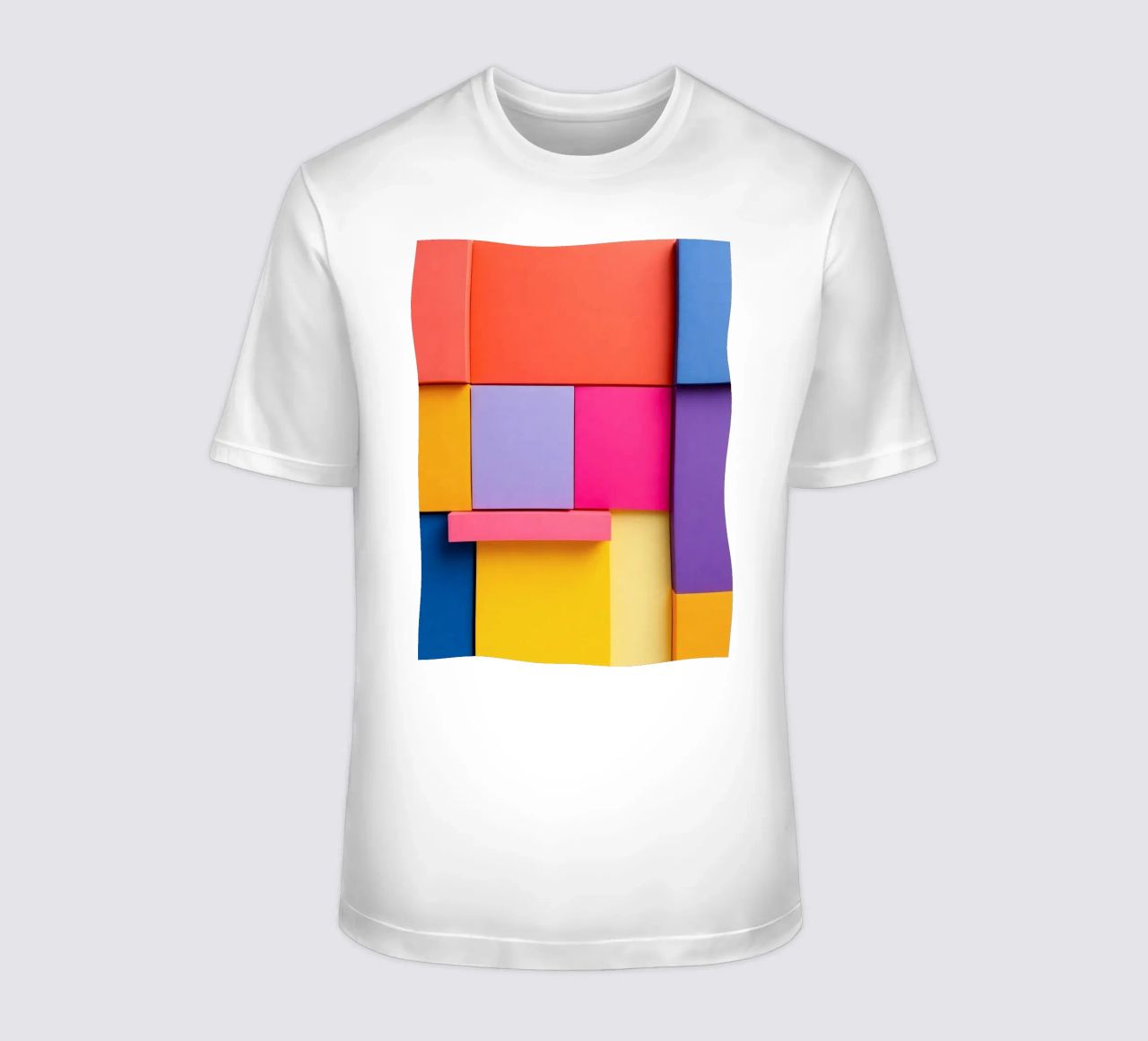 Forme geometriche colorate creano un vivace design astratto t-shirt da DesignDoodle