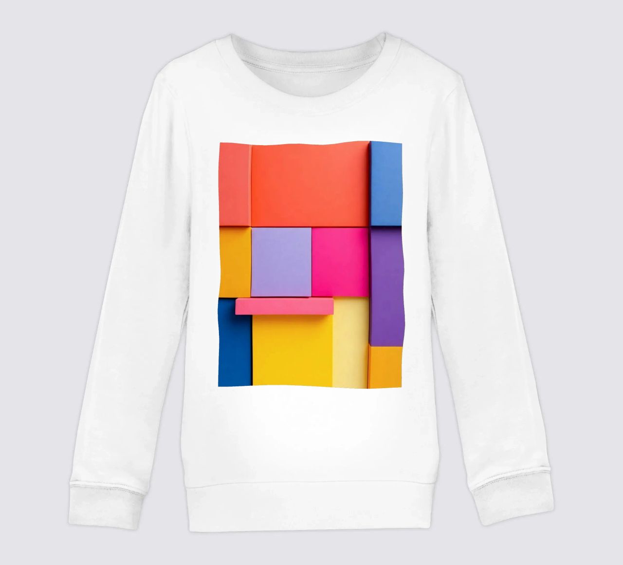 Forme geometriche colorate creano un vivace design astratto felpa bambino da DesignDoodle