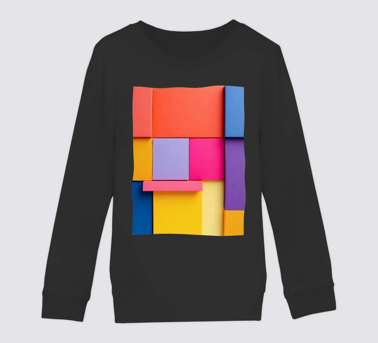 Forme geometriche colorate creano un vivace design astratto felpa bambino da DesignDoodle