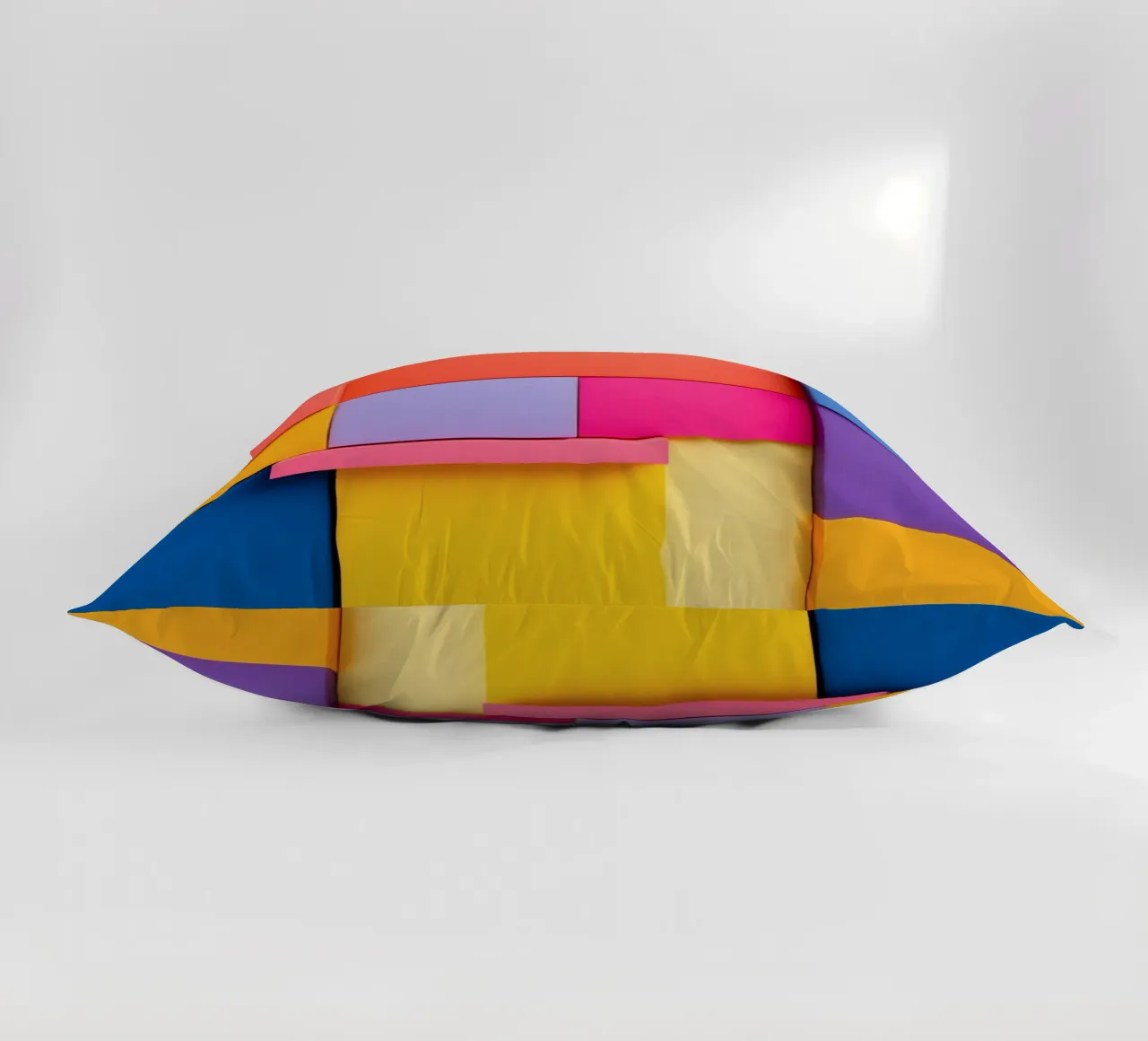 Forme geometriche colorate creano un vivace design astratto cuscino da DesignDoodle