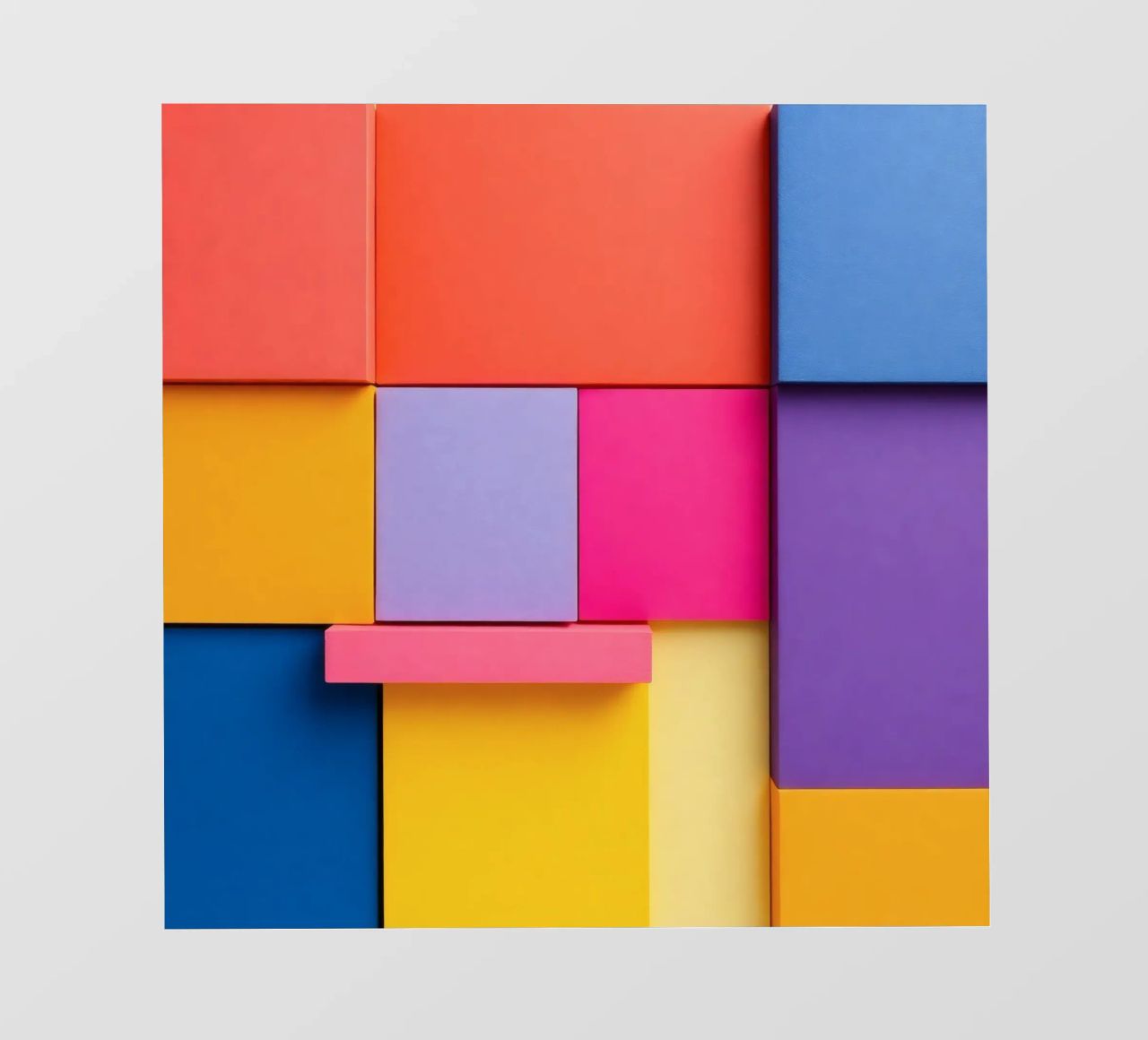 Forme geometriche colorate creano un vivace design astratto pellicola backlit da DesignDoodle