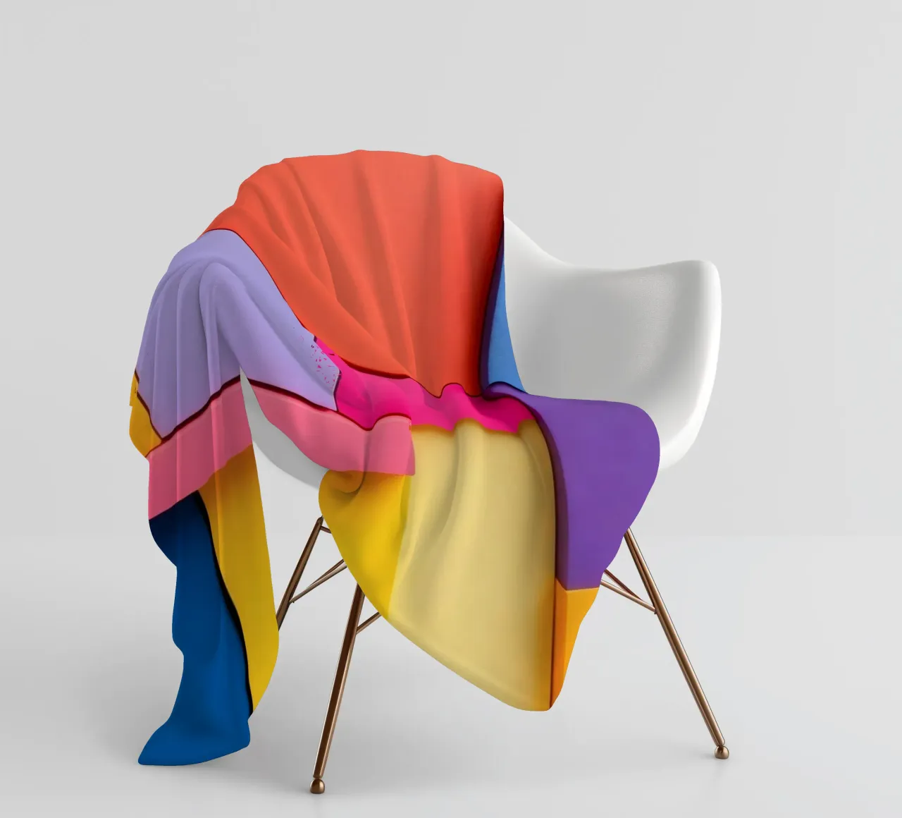 Forme geometriche colorate creano un vivace design astratto coperta in pile da DesignDoodle