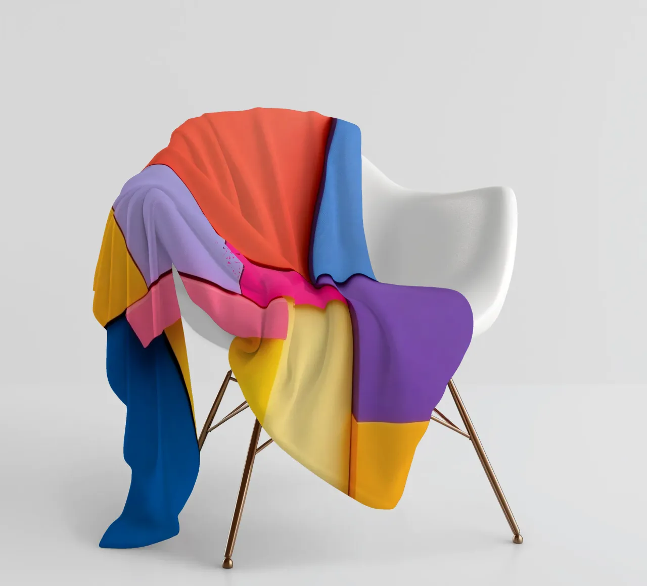 Forme geometriche colorate creano un vivace design astratto coperta in pile da DesignDoodle