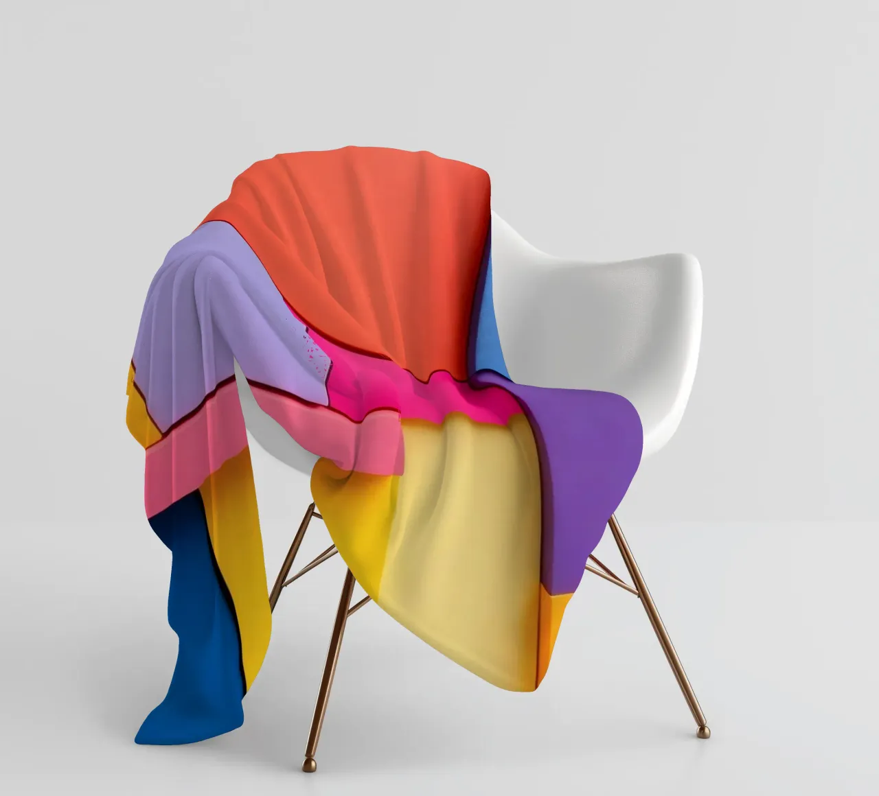 Forme geometriche colorate creano un vivace design astratto coperta in pile da DesignDoodle
