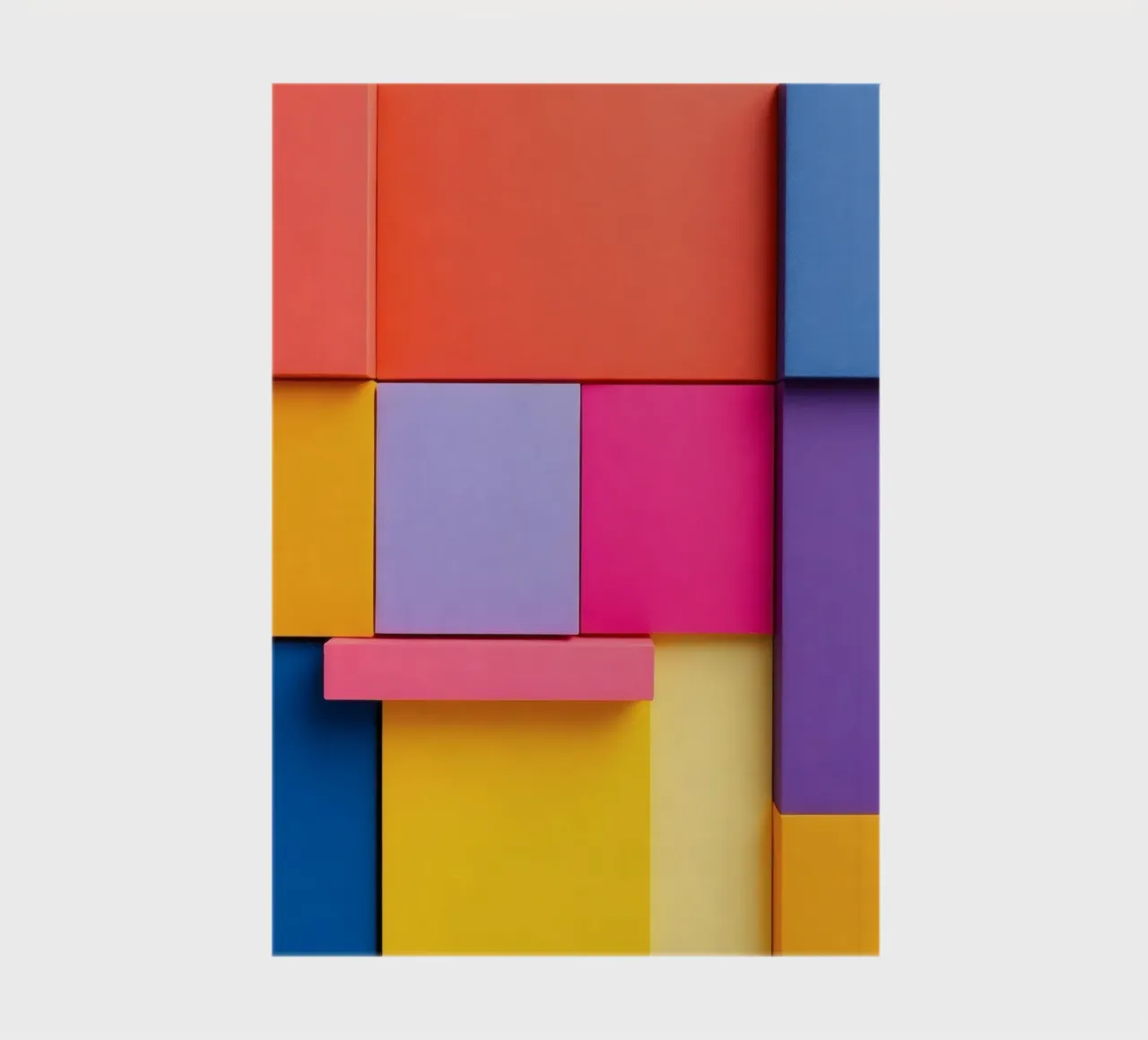 Kleurrijke geometrische vormen creëren een levendig abstract ontwerp notitieboek van DesignDoodle