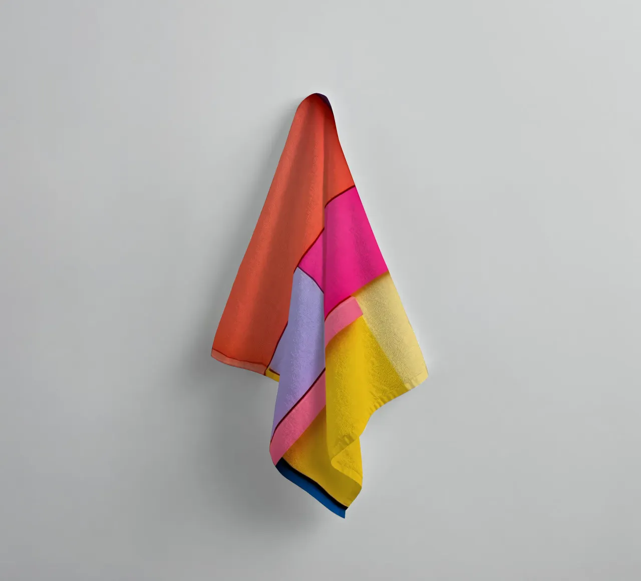 Colorful geometric shapes create a vibrant abstract design towel by DesignDoodle