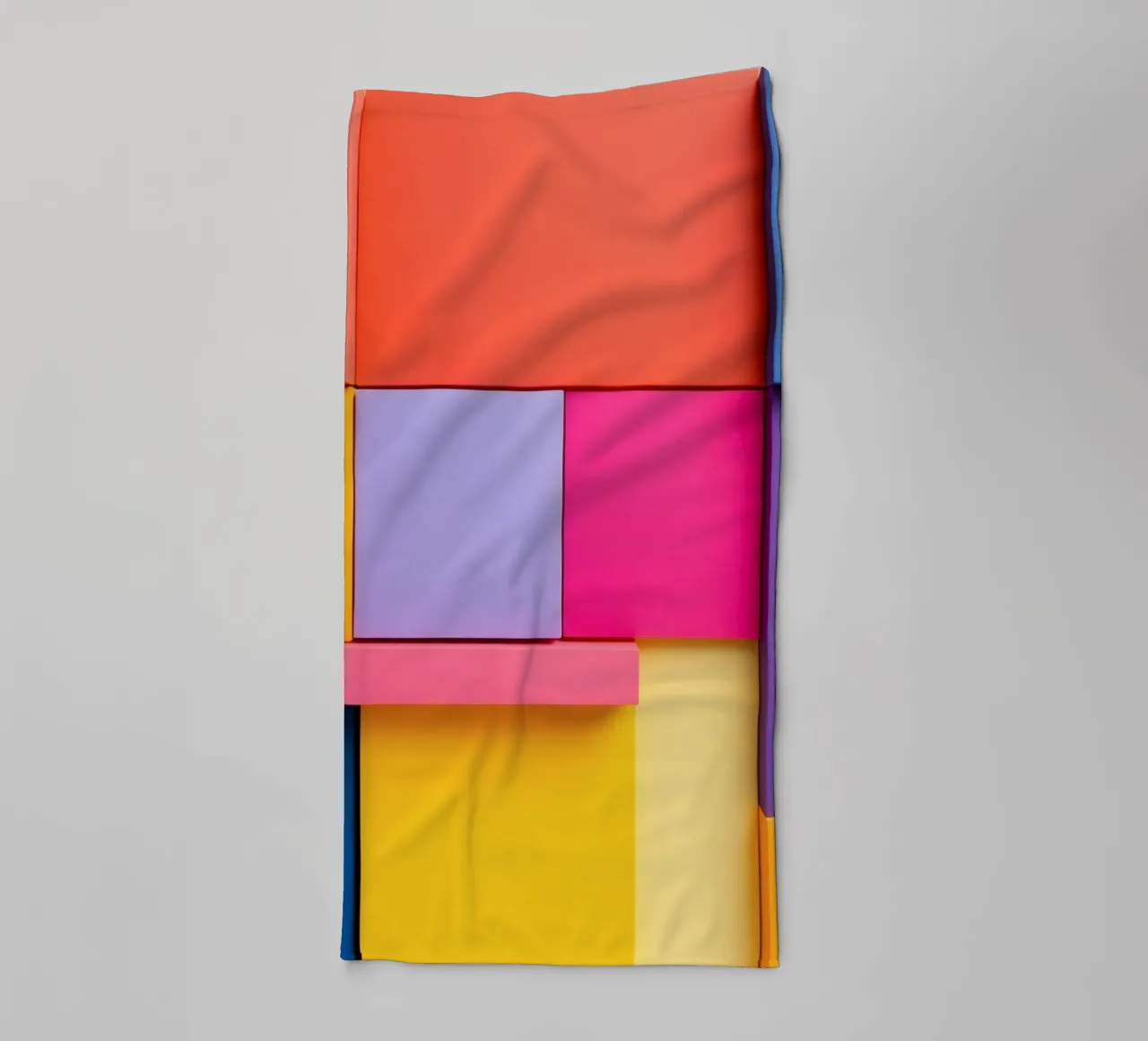 Colorful geometric shapes create a vibrant abstract design towel by DesignDoodle