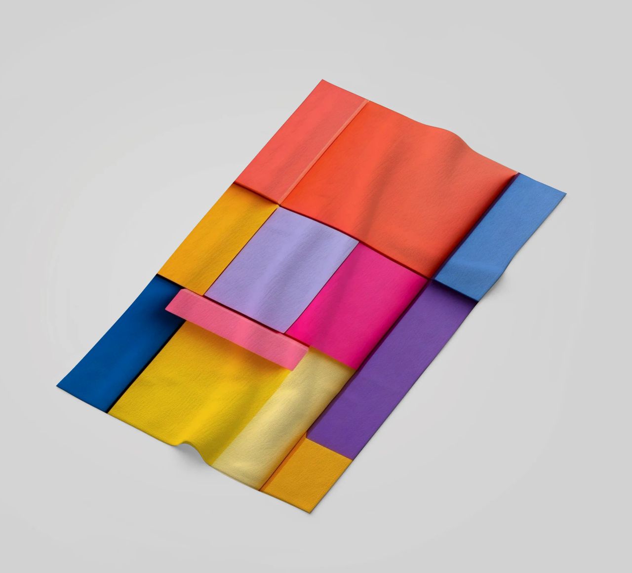 Forme geometriche colorate creano un vivace design astratto telo mare da DesignDoodle