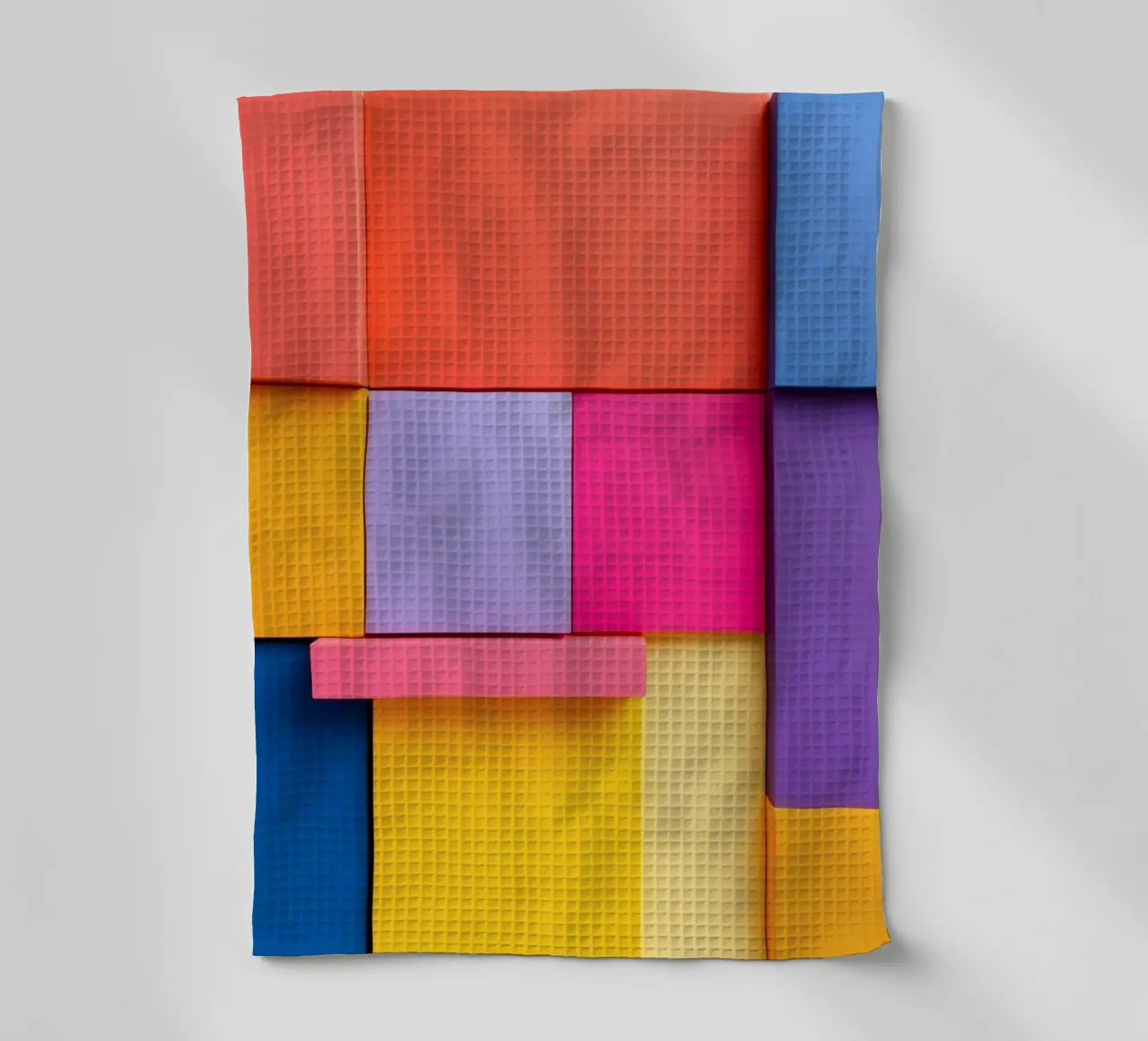 Forme geometriche colorate creano un vivace design astratto canovaccio da cucina da DesignDoodle