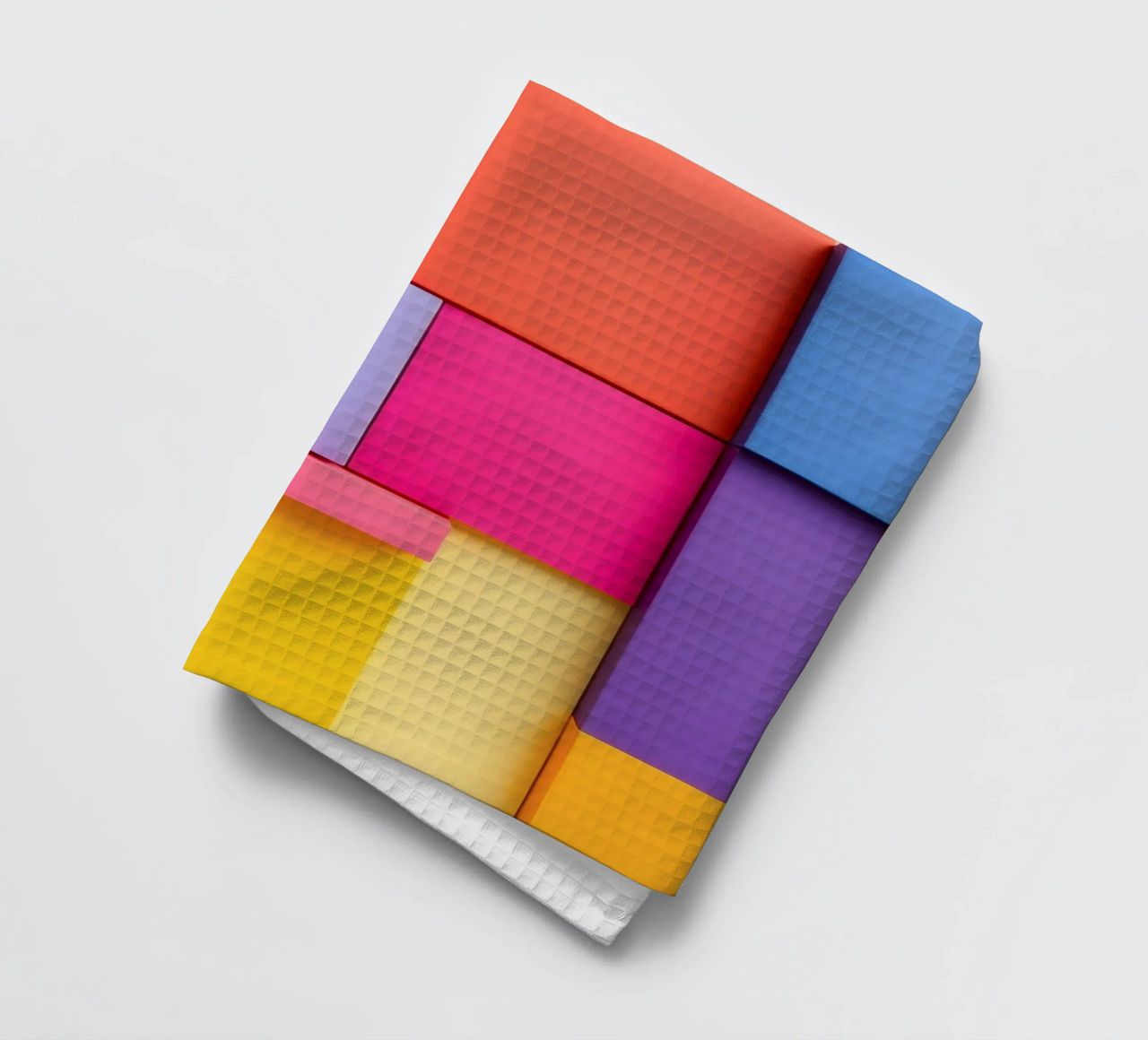 Forme geometriche colorate creano un vivace design astratto canovaccio da cucina da DesignDoodle