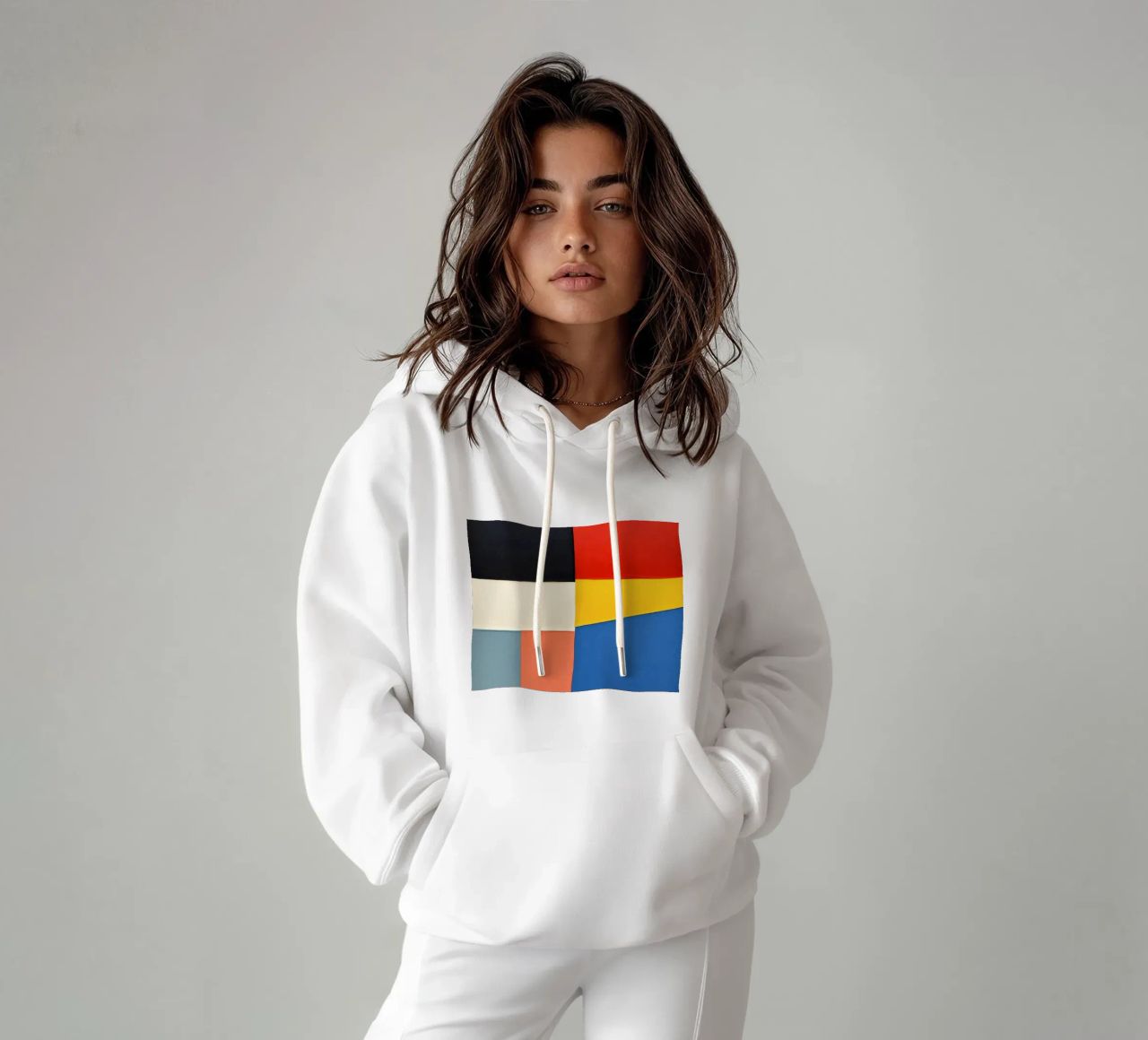 Composizione astratta con forme geometriche felpa con cappuccio da DesignDoodle