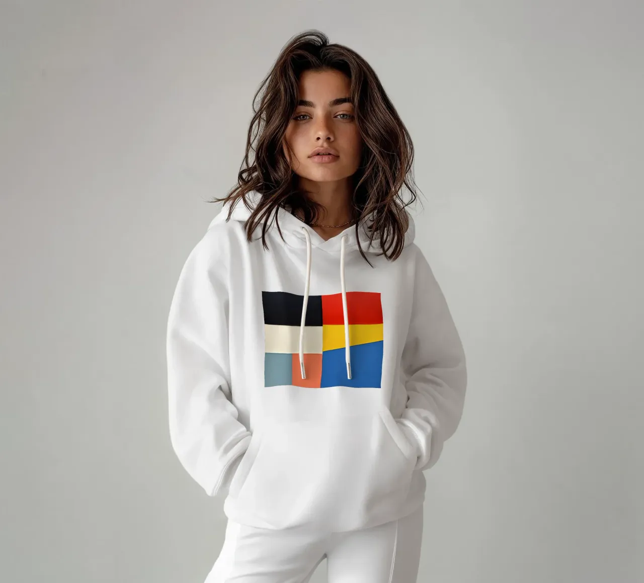 Composizione astratta con forme geometriche felpa con cappuccio da DesignDoodle