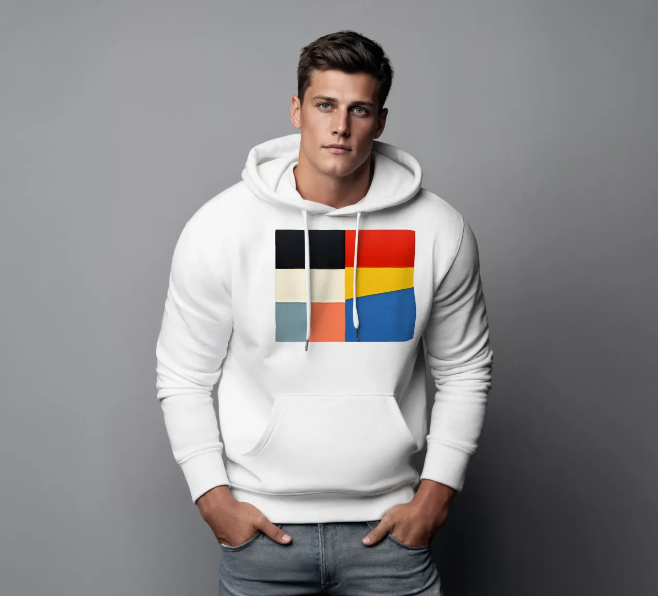 Composizione astratta con forme geometriche felpa con cappuccio da DesignDoodle