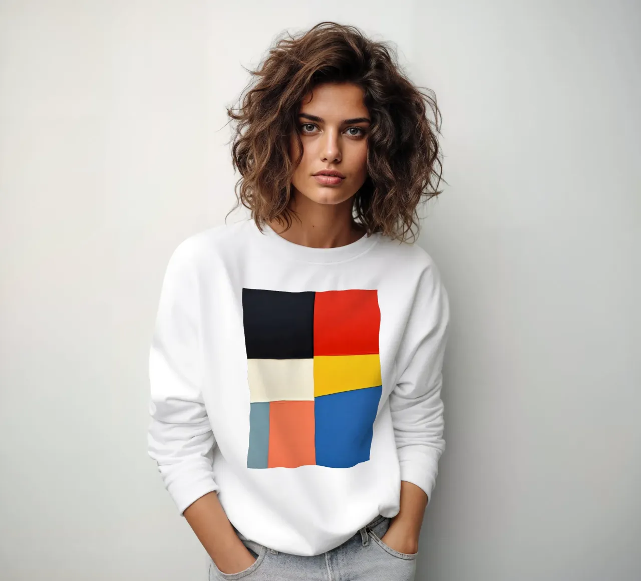 Abstrakte Komposition mit geometrischen Formen Sweatshirt von DesignDoodle