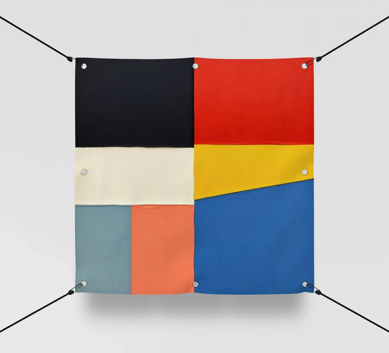 Composizione astratta con forme geometriche telo in pvc da DesignDoodle