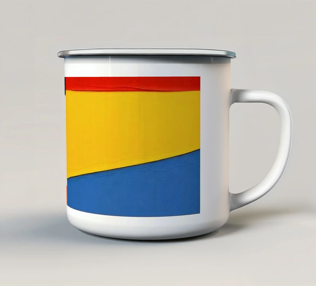 Composizione astratta con forme geometriche tazza in smalto da DesignDoodle