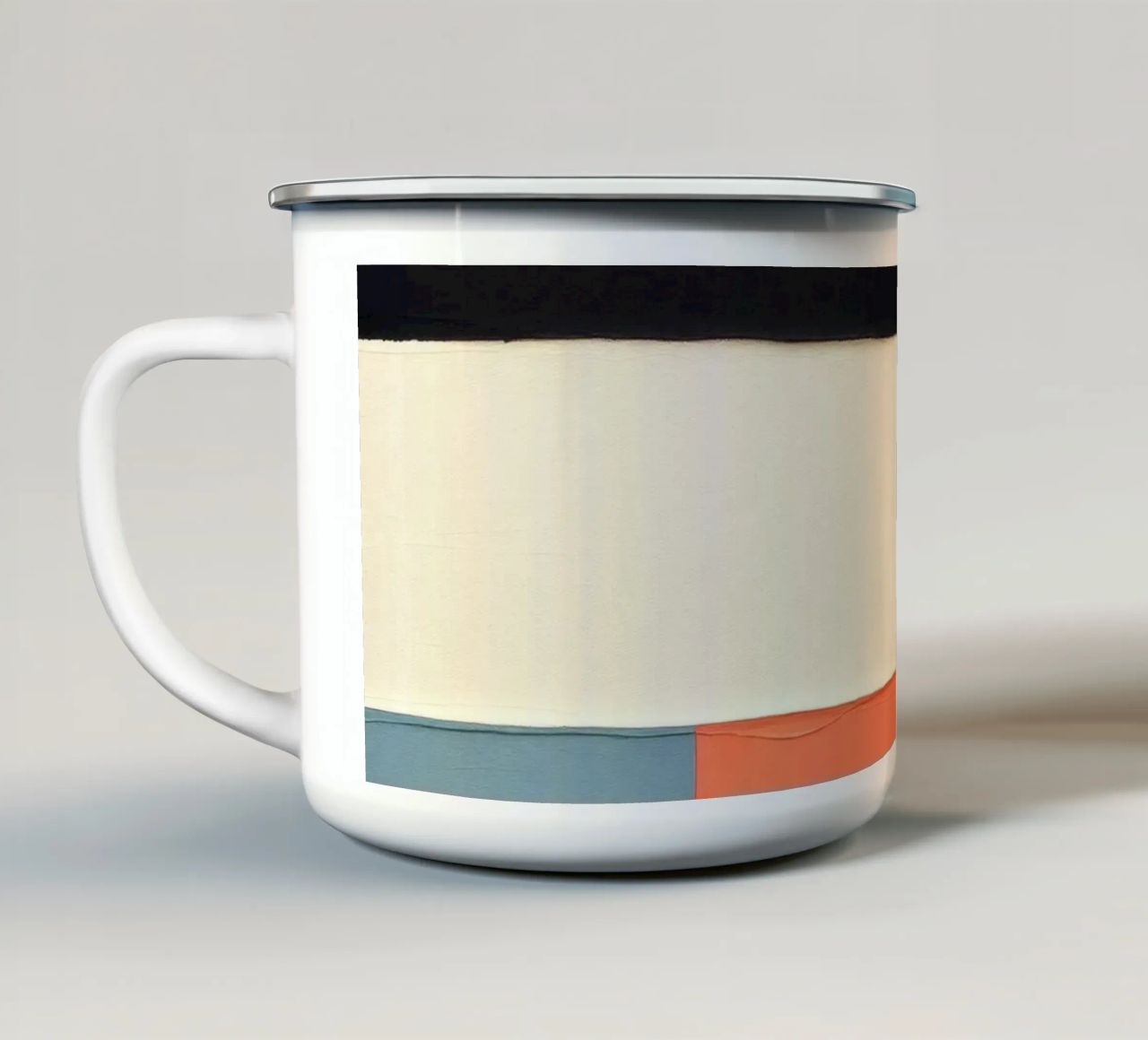 Composizione astratta con forme geometriche tazza in smalto da DesignDoodle