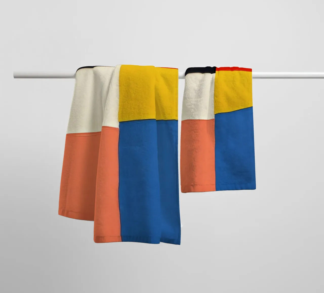 Abstract composition featuring geometric shapes towel by DesignDoodle