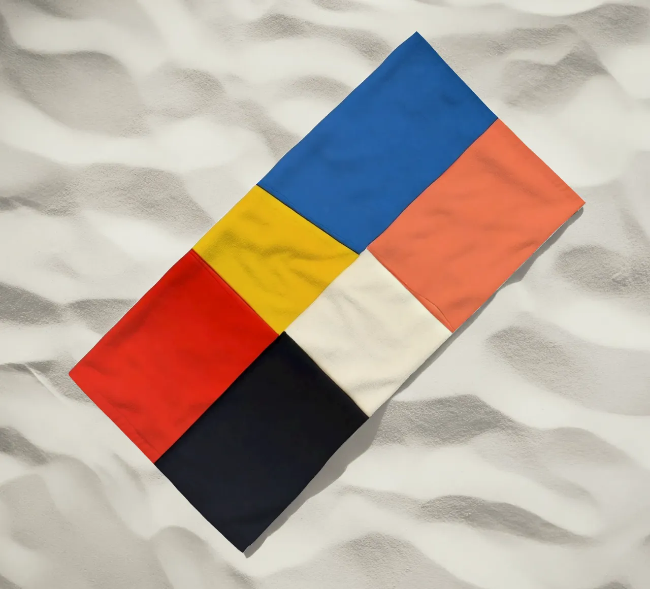 Composizione astratta con forme geometriche telo mare da DesignDoodle