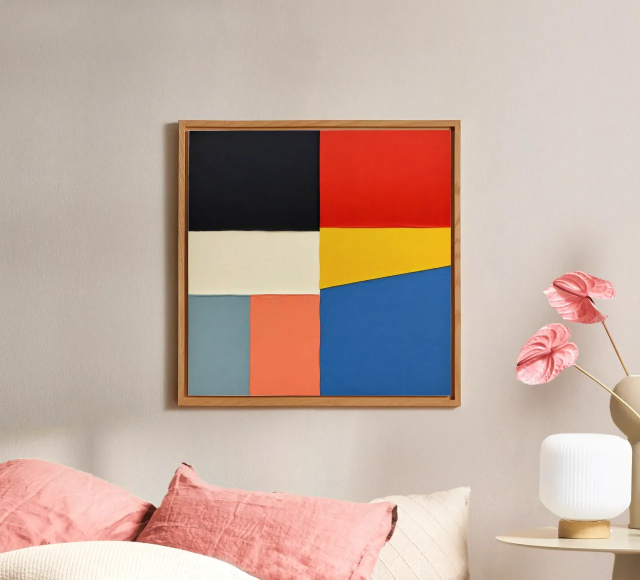 Composizione astratta con forme geometriche alluminio dibond da DesignDoodle