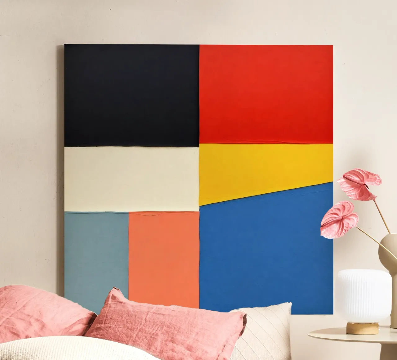 Abstract composition featuring geometric shapes canvas by DesignDoodle